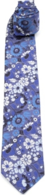 DUCHAMP Como flowers silk tie