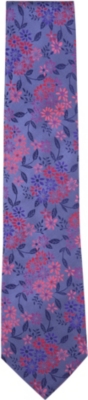 DUCHAMP Gulf garden floral silk tie