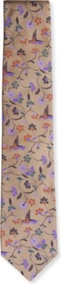 DUCHAMP Swallow garden silk tie