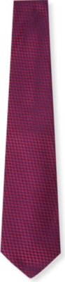 DUCHAMP Small chequer silk tie