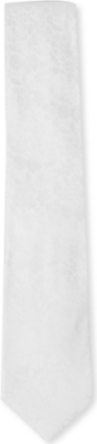 DUCHAMP Pastoral rose silk tie