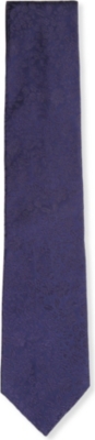 DUCHAMP Pastoral rose silk tie