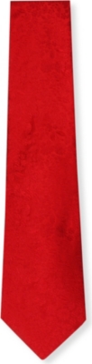 DUCHAMP Pastoral rose silk tie