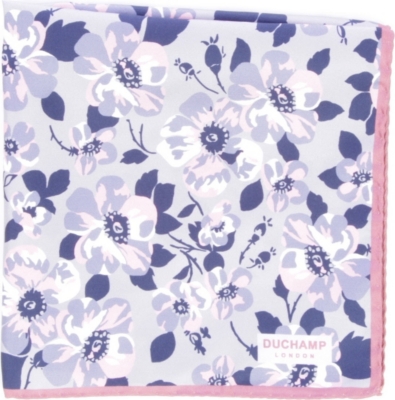 DUCHAMP Oblion Floral pocket square