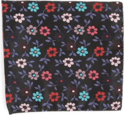 DUCHAMP Burns floral pocket square