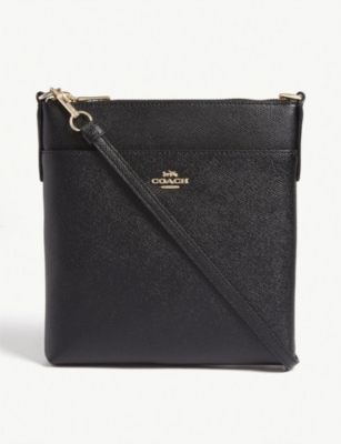Grained leather messenger bag(7726640)
