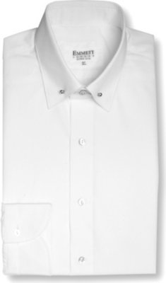 EMMETT LONDON Collar-bar slim fit single cuff shirt