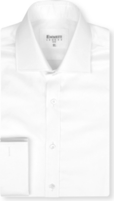 EMMETT LONDON Chelsea-collar slim-fit double-cuff shirt