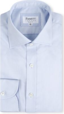 EMMETT LONDON Chelsea-collar slim-fit single-cuff shirt
