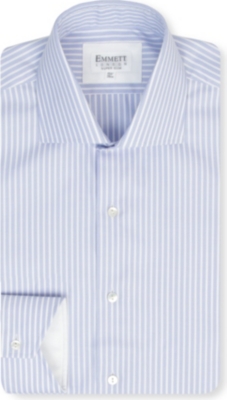 EMMETT LONDON Parker Oxford stripe slim-fit single-cuff shirt