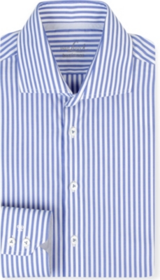 VAN LAACK Rivara tailored bengal-stripe single-cuff shirt
