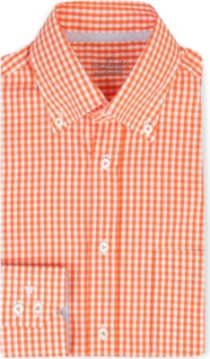 VAN LAACK Ron gingham tailored single-cuff shirt