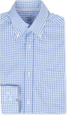 VAN LAACK Ron gingham tailored single-cuff shirt
