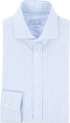 SMYTH & GIBSON Cutaway striped-Oxford single-cuff shirt