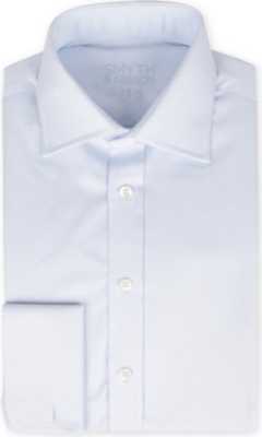 SMYTH & GIBSON Textured double-cuff shirt