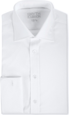 SMYTH & GIBSON Classic textured double-cuff shirt