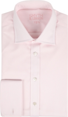 SMYTH & GIBSON Classic textured double-cuff shirt