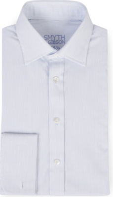SMYTH & GIBSON Swiss bengal striped double cuff shirt