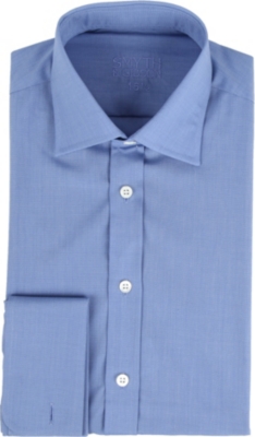 SMYTH & GIBSON Classic textured double-cuff shirt
