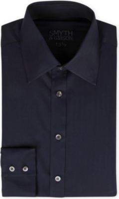 SMYTH & GIBSON Redford herringbone single-cuff shirt