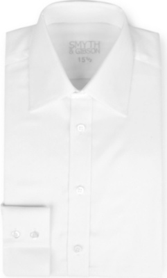 SMYTH & GIBSON Redford herringbone single-cuff shirt