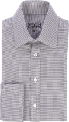 SMYTH & GIBSON Double-cuff chevron shirt