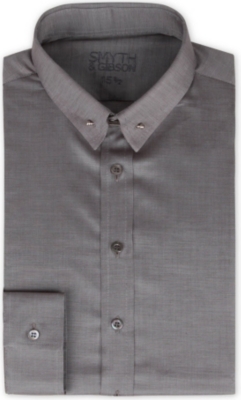 SMYTH & GIBSON Jimmy single-cuff collar-bar shirt