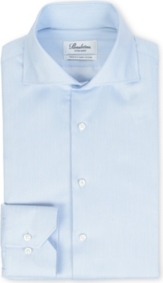 STENSTROMS Hairline Striped fitted single-cuff shirt