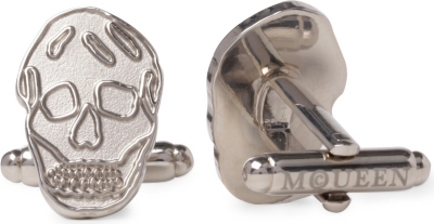 ALEXANDER MCQUEEN Embossed-skull cufflinks