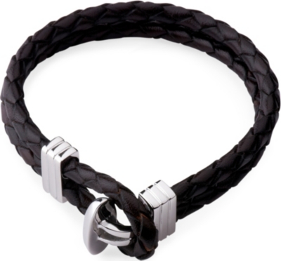 SEVEN LONDON Oval leather bangle