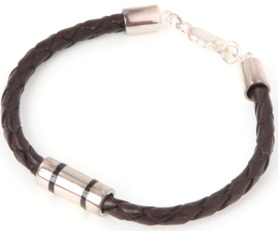 SEVEN LONDON Classic bar and leather bracelet