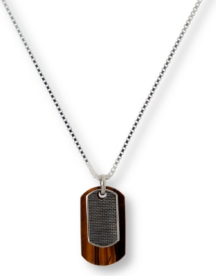 SEVEN LONDON Tiger Eye lattice pendant