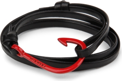 MIANSAI Leather enamel-hooked bracelet