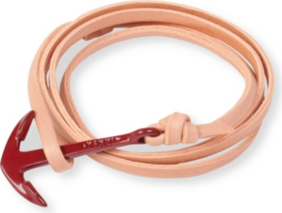 MIANSAI Leather enamel-anchor bracelet