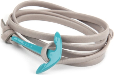 MIANSAI Leather enamel-anchor bracelet