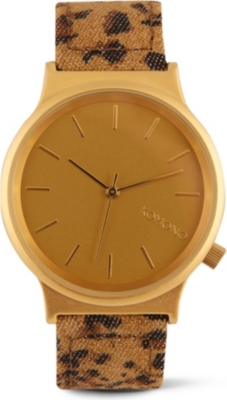KOMONO Leopard printed watch