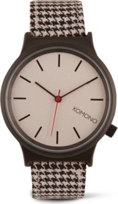 KOMONO Pied de Poule printed watch