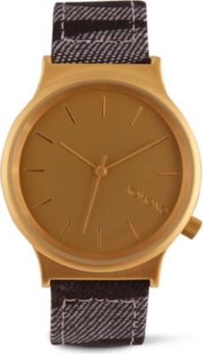 KOMONO Denim Zebra printed watch