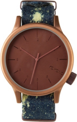 KOMONO Acid Denim large printed watch