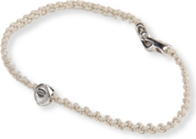 LUIS MORAIS Hamsa bead silver braid bracelet