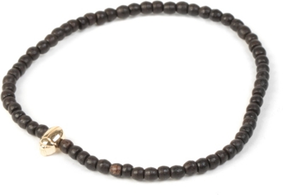 LUIS MORAIS Scarab ebony beaded bracelet