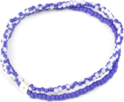 LUIS MORAIS Diamond tile dual beaded bracelet