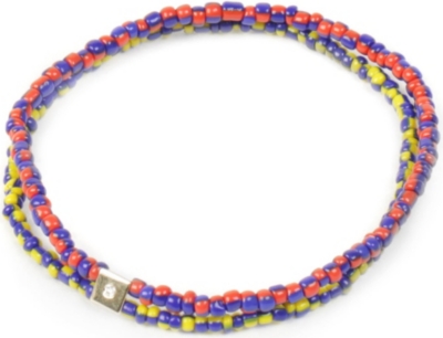 LUIS MORAIS Diamond tile dual beaded bracelet