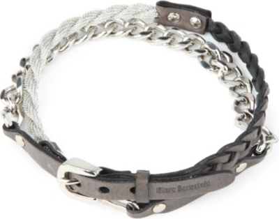 MARC BERNSTEIN NEW YORK Triple-wrap braided bracelet