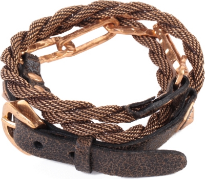 MARC BERNSTEIN NEW YORK Double-wrap buckle and chain cuff