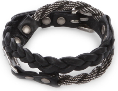 MARC BERNSTEIN NEW YORK Triple-wrap braided bracelet
