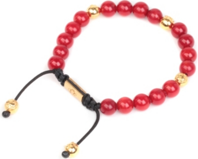 NIALAYA Basic coral and gold-plated bracelet