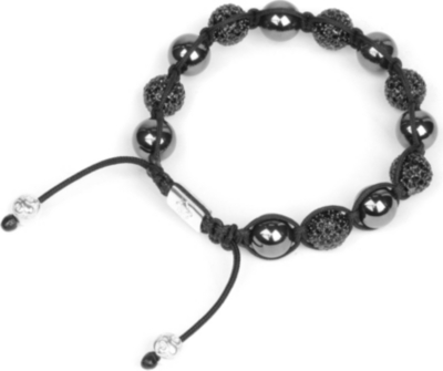 NIALAYA Italian crystal, silver and hematite bracelet