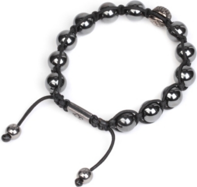NIALAYA Skull and hematite bracelet