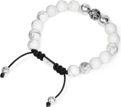 NIALAYA Diamond, howlite and silver bracelet